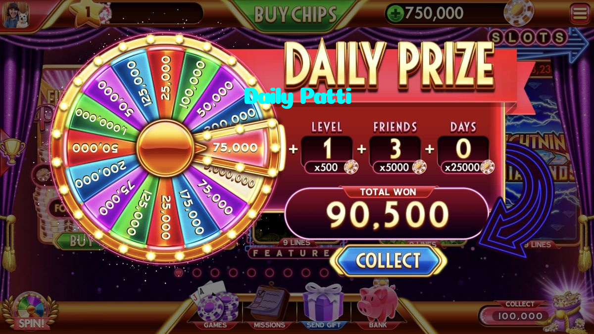 Daily Patti casino presented on mobile device in Pakistan with slots and live games